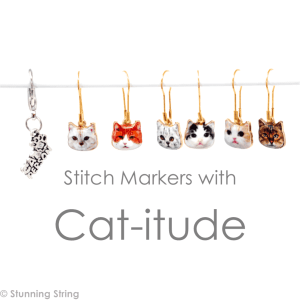 Cat Stitch Marker Set  Stunning String Studio